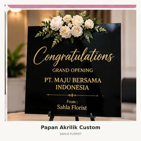 Papan Bunga Akrilik Cikini
